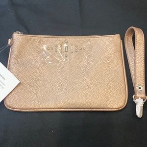 NWT Thirty-One Rubie Mini and Wristlet Strap in Rose Glow Pebble with Gems